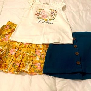 RACHEL ZOE- Lot of 3 pieces for 4T Girls 2 Skirts & 1 T-Shirt
